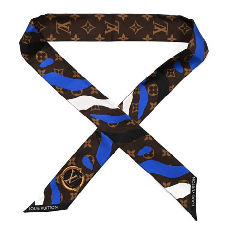 LOUIS VUITTON X LOL Silk Monogram BB Bandeau Blue Silver 